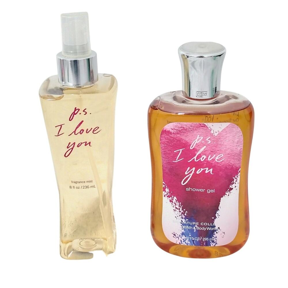 Bath & Body Works PS I Love You Body Mist Spray Shower Gel Set NEW Discontinued